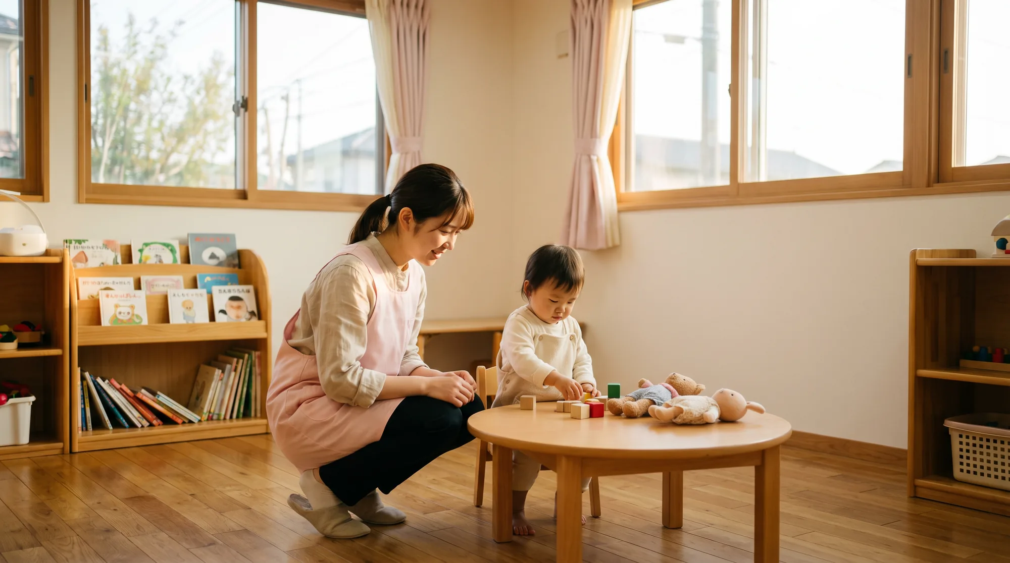 ピュアリーに照らされる保育の時間